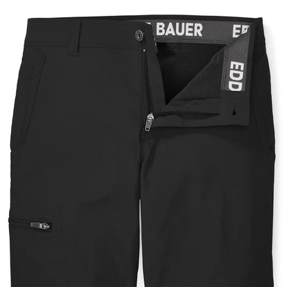Eddie Bauer Menâ€™s Fleece Lined Pants â€“ Water Resistant, Lightweight Stretch Fabric, Zipper Pockets (Black, 38Wx32L)