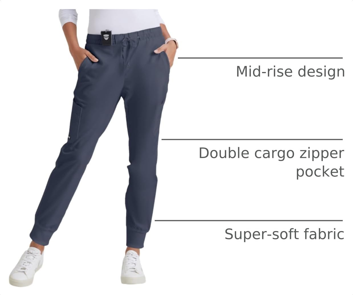 BARCO Grey's Anatomy GRP534 Women's Kira Scrub Pant Moonstruck XST Steel