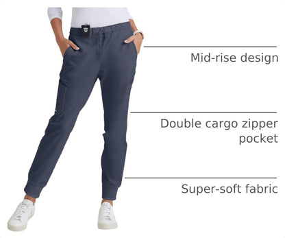 BARCO Grey's Anatomy GRP534 Women's Kira Scrub Pant Moonstruck XST Steel