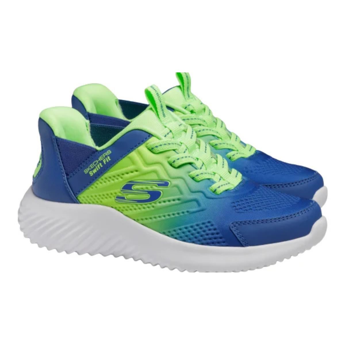 Skechers Kids Girls Microspec Advance Sneaker, Light Grey/Multi, 12 Little Kid