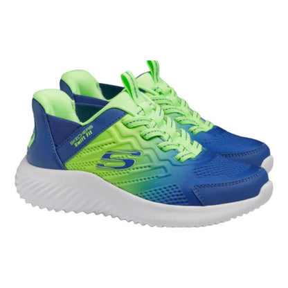 Skechers Kids Girls Microspec Advance Sneaker, Light Grey/Multi, 12 Little Kid