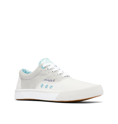 Columbia Women's Slack Water PFG Lace Boat Shoe, Grey Ice/Sea Wave, 5