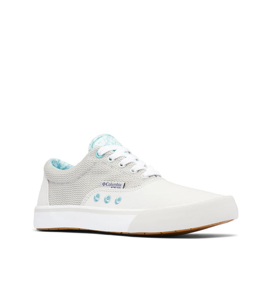 Columbia Women's Slack Water PFG Lace Boat Shoe, Grey Ice/Sea Wave, 5