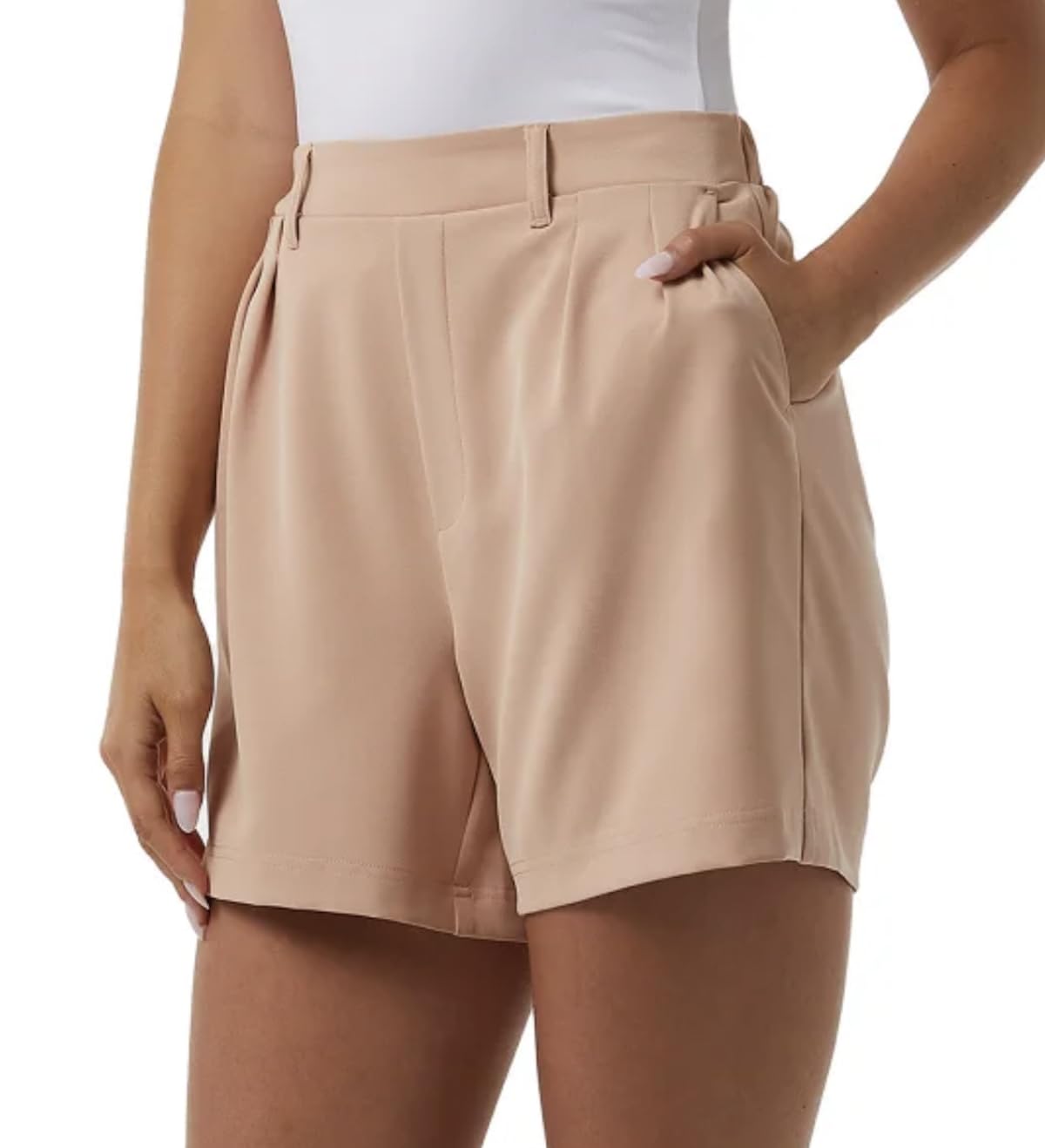 32 Degrees Cool Women's Pull On Pleated Short (US, Alpha, X-Large, Regular, Regular, Washed Coral (Orange))