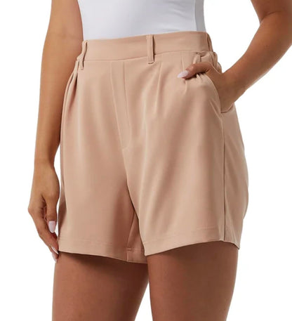 32 Degrees Cool Women's Pull On Pleated Short (US, Alpha, X-Large, Regular, Regular, Washed Coral (Orange))