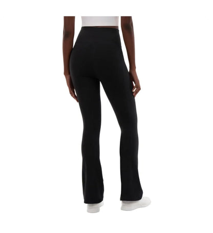 KIRKLAND Signature Women's Stretch Brushed Mini Flare Yoga Pant with Pockets (US, Alpha, XX-Large, Regular, Regular, Black)