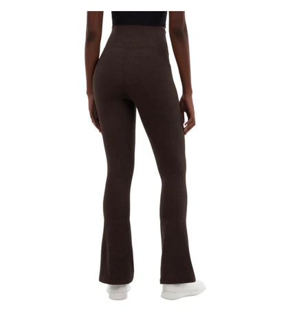 KIRKLAND Signature Women's Stretch Brushed Mini Flare Yoga Pant with Pockets (US, Alpha, X-Large, Regular, Regular, Brown)