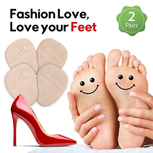 i-Healz Metatarsal Pads / Premium Ball of Foot Cushion (2 Pairs of Foot Pads) - All Day Pain Relief and Amazing Comfort, One Size Shoe Inserts for Women