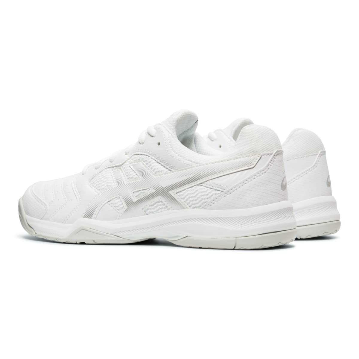 ASICS Gel Dedicate 6 Mens Tennis Shoe - White/Silver - Size 6.5