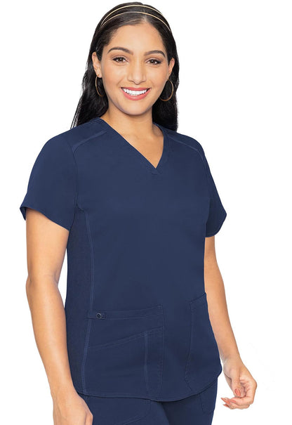 Med Couture Touch V-Neck Scrub Top for Women with 4 Pockets 3XL Navy
