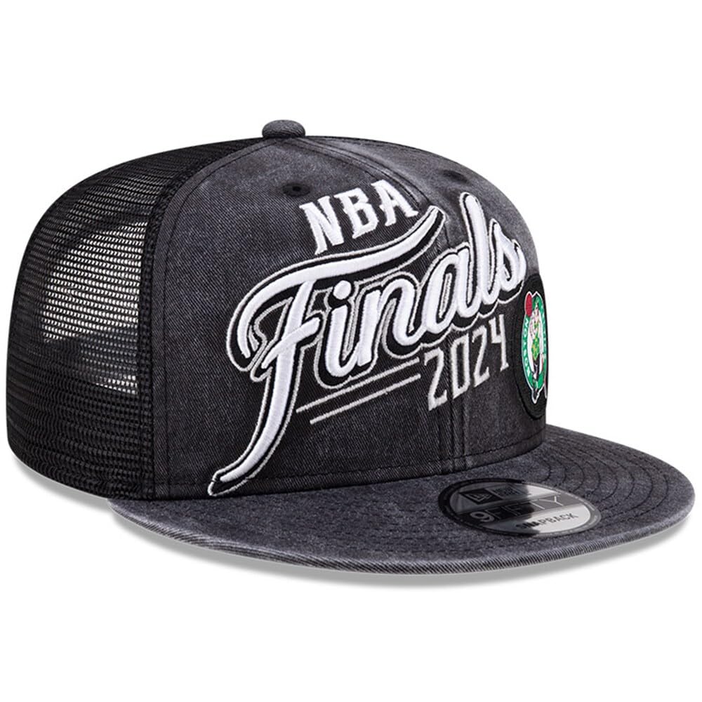 New Era Boston Celtics 9FIFTY 2024 NBA Finals Eastern Conference Champions Trucker Cap, Hat Black