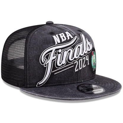 New Era Boston Celtics 9FIFTY 2024 NBA Finals Eastern Conference Champions Trucker Cap, Hat Black