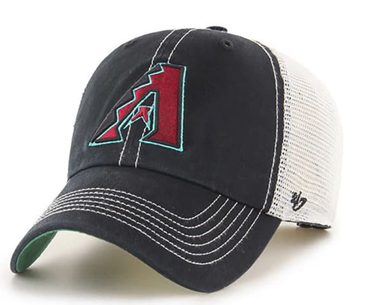 '47 MLB Trawler Mesh Clean Up Adjustable Hat, Adult One Size Fits All (Arizona Diamondbacks Black)