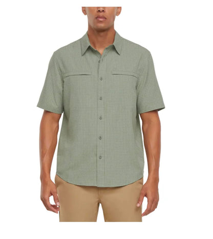 Orvis Men's UPF 30+ Quick Dry Moisture Wicking Button Up Short Sleeve Woven Tech Shirt with Pockets (US, Alpha, X-Large, Regular, Regular, Green)