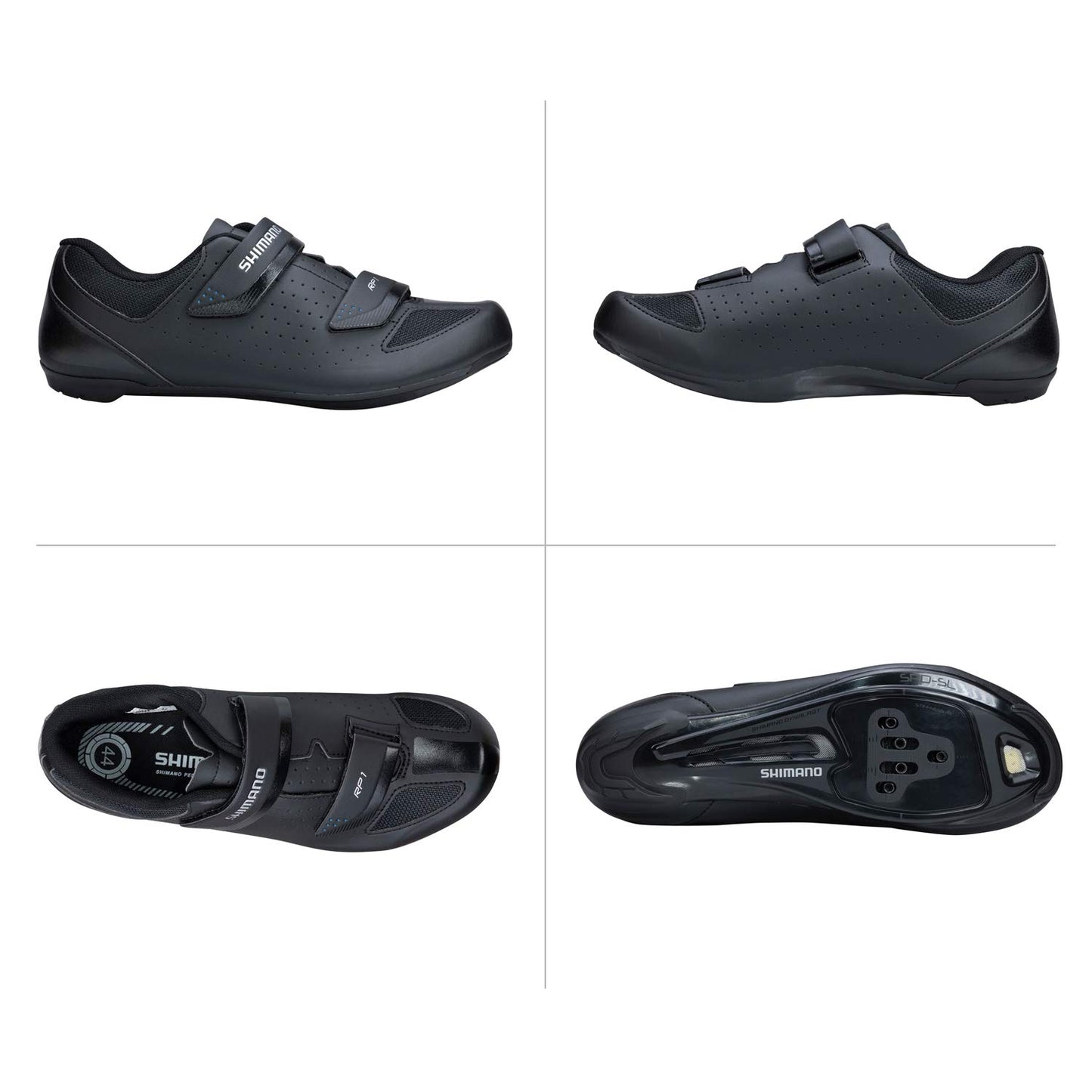 SHIMANO SH-RP1 High Performing All-Rounder Cycling Shoe, Black, 16-16.5 Women / 12-12.5 Men (EU 48)