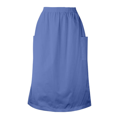MAZEL UNIFORMS Womens A-LINE Scrub Skirt with Cargo Pockets and Elastic Waist Size X Large Ceil Blue