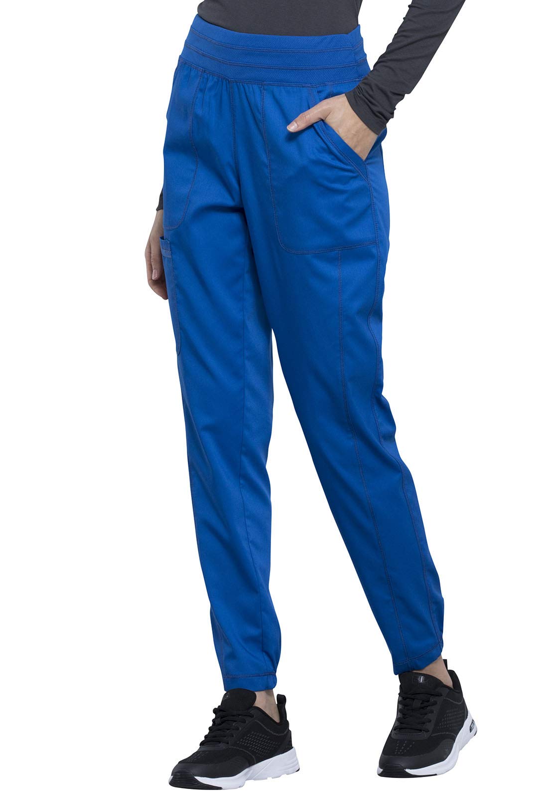 Jogger Scrubs for Women Workwear Revolution, Soft Stretch WW011T, M Tall, Royal