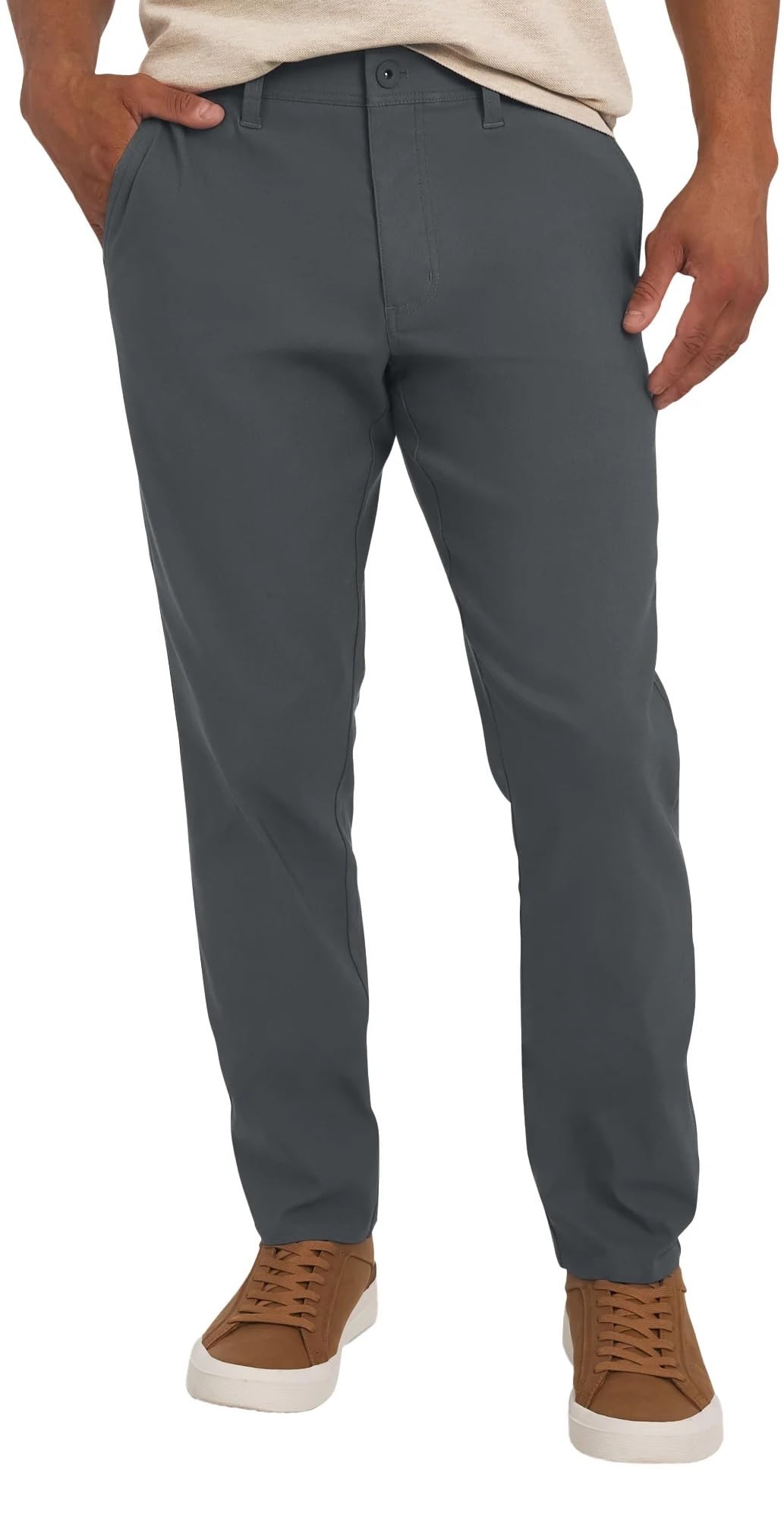 Weatherproof Vintage Men's Water Resistant Active Stretch Straight Fit Tech Pant (US, Waist Inseam, 38, 30, Regular, Regular, Gray)