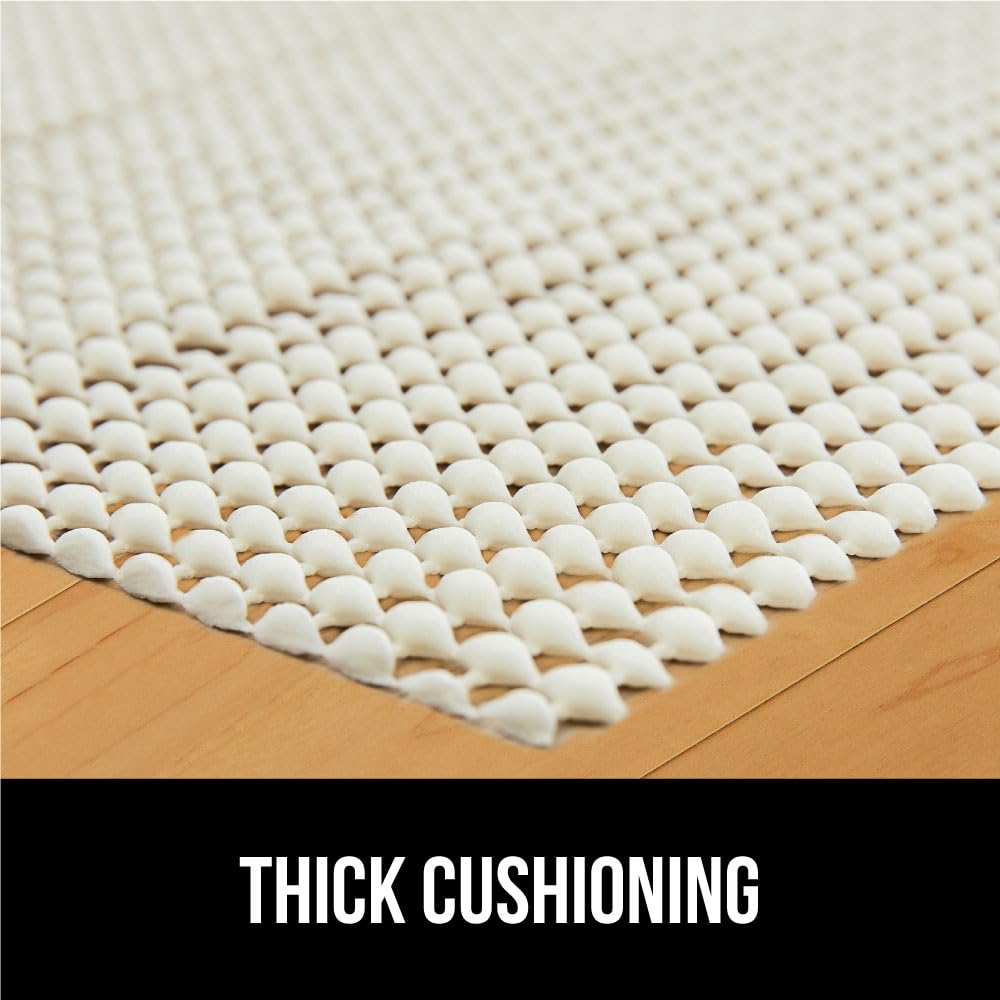 The Original Gorilla Grip Extra Strong Rug Pad Gripper, 8 FT Round, Grips Keep Area Rugs in Place, Thick Slip and Skid Resistant Pads for Hard Floors Under Carpet Mat Cushion and Hardwood Protection
