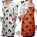 Geyoga 2 Pieces Halloween Apron Halloween Cat Apron Adjustable Cat Pattern Apron Halloween Buffalo Apron for Kitchen Cooking Chef Grill Baking 2 Styles