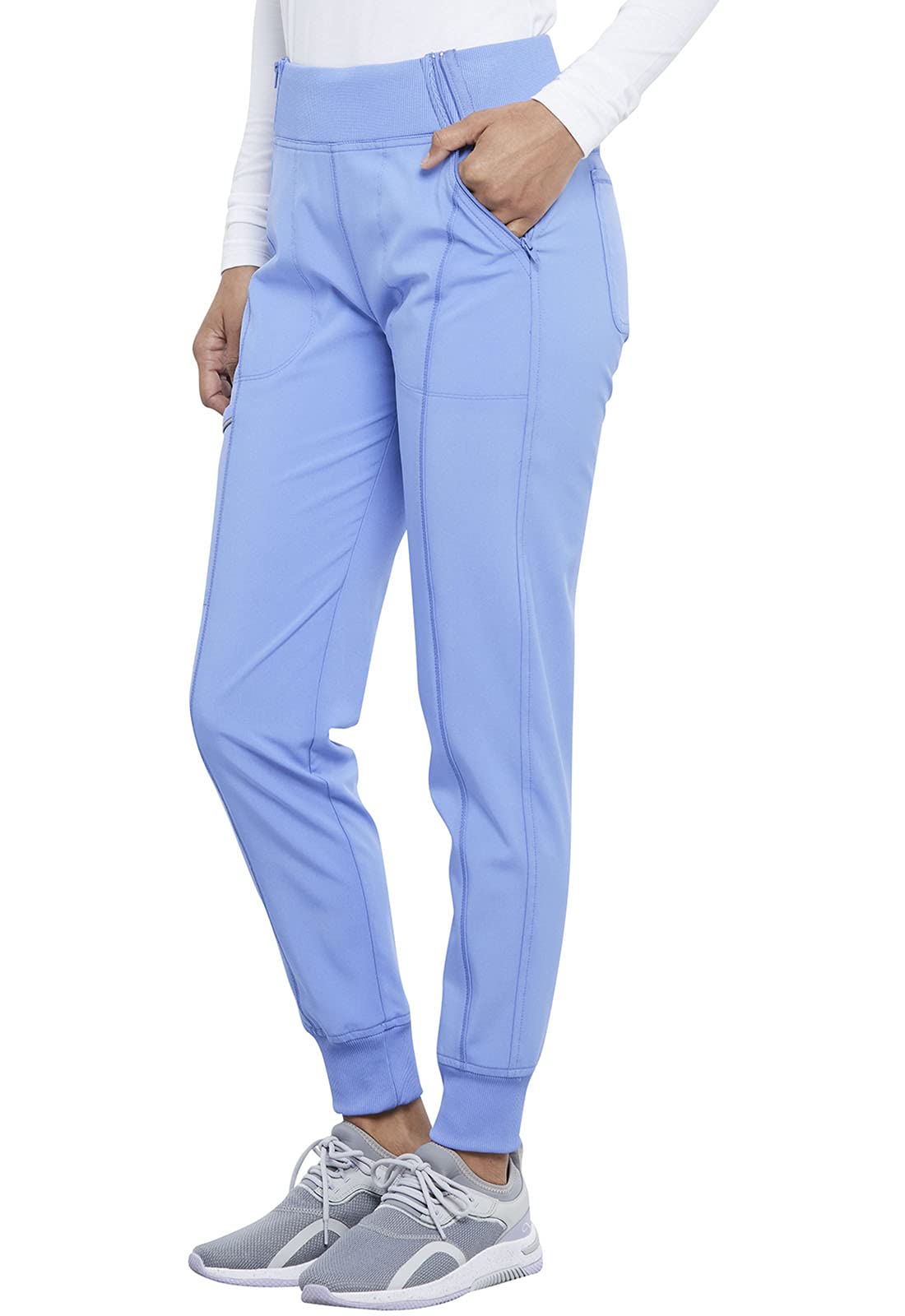 Infinity Women�s Jogger Scrub Pants w/Certainty Fabric Tech CK110AP, XXS Petite, Ciel