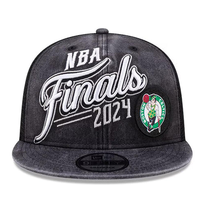 New Era Boston Celtics 9FIFTY 2024 NBA Finals Eastern Conference Champions Trucker Cap, Hat Black