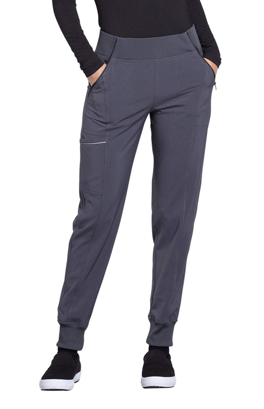 Cherokee Infinity Women's Jogger Scrub Pants w/Certainty Fabric Tech CK110AT, XS Tall, Pewter