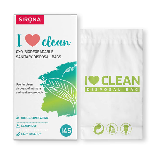 Sirona Personal Disposal Bags � 45 Bags for Discreet Tampons, Sanitary Pads/Napkin, Panty Liners, Tampons & Condoms | Menstrual Care and Hygiene Products