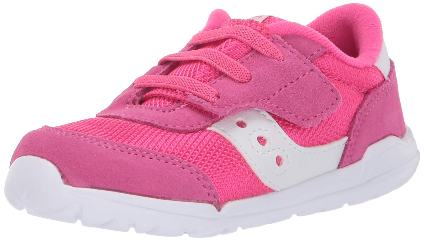 Saucony girls Jazz Riff Sneaker, Pink/White, 6 X-Wide Little Kid US