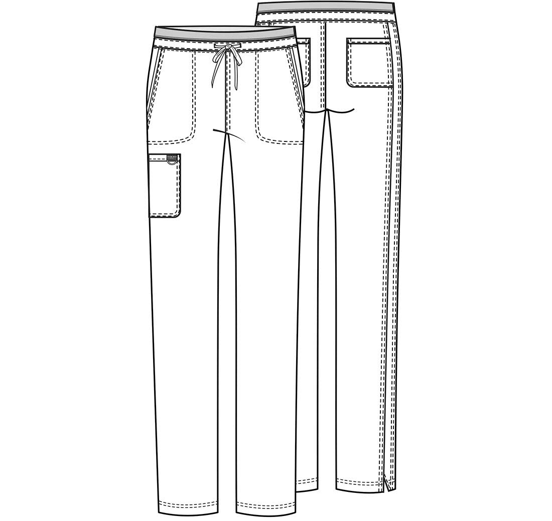 Cherokee WW Revolution Scrubs for Women Tapered Leg Drawstring Pant Navy