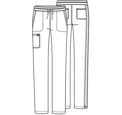 Cherokee WW Revolution Scrubs for Women Tapered Leg Drawstring Pant Navy