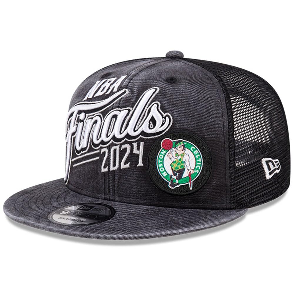 New Era Boston Celtics 9FIFTY 2024 NBA Finals Eastern Conference Champions Trucker Cap, Hat Black