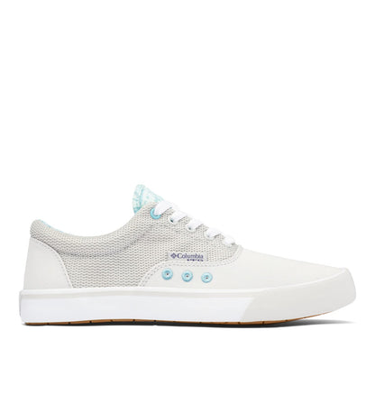 Columbia Women's Slack Water PFG Lace Boat Shoe, Grey Ice/Sea Wave, 5