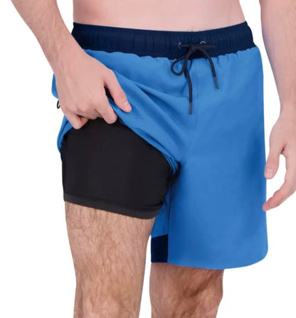 Spyder Men's UPF 30+ Breathable Comfort Stretch Swim Short (US, Alpha, XX-Large, Regular, Regular, Blue)