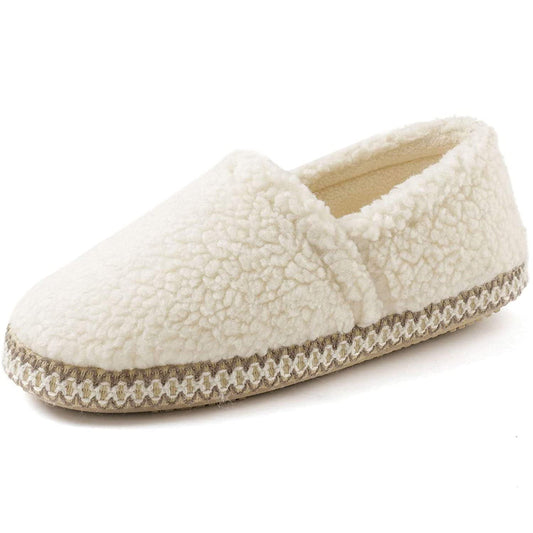 RockDove Women's Terra Moc Memory Foam Slipper, Size 9.5-10.5 US Women, Natural