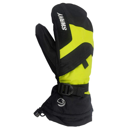 Swany X-Over Junior Mittens, Black/Lime, X-Large