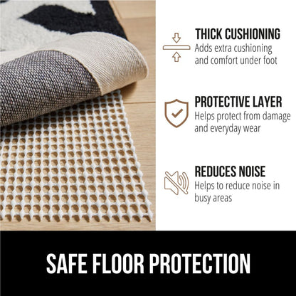 The Original Gorilla Grip Extra Strong Rug Pad Gripper, 8 FT Round, Grips Keep Area Rugs in Place, Thick Slip and Skid Resistant Pads for Hard Floors Under Carpet Mat Cushion and Hardwood Protection