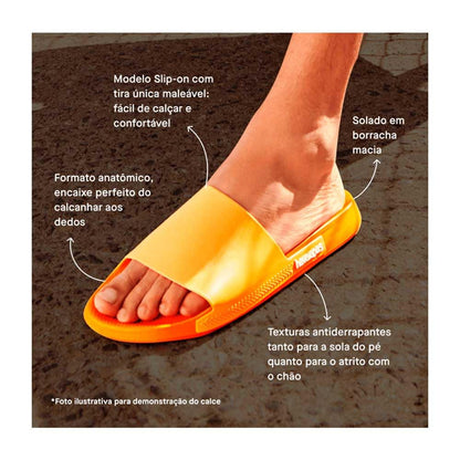 Havaianas Slide Classic, Slide Unisex Adult, Black/White, 10/10.5