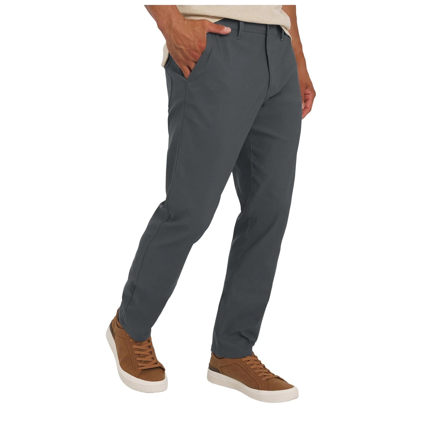 Weatherproof Vintage Men's Water Resistant Active Stretch Straight Fit Tech Pant (US, Waist Inseam, 38, 34, Regular, Regular, Gray)