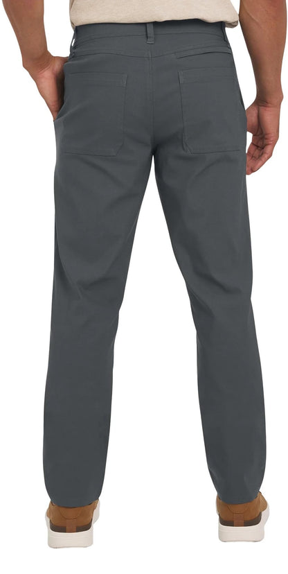 Weatherproof Vintage Men's Water Resistant Active Stretch Straight Fit Tech Pant (US, Waist Inseam, 36, 34, Regular, Regular, Gray)