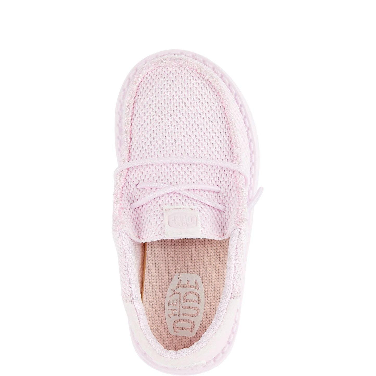 HEYDUDE Unisex Toddler Wally Funk Mono Slip On Shoe, Light Pink Size 7 | Lightweight Textile Loafer with Elastic Laces & Foam Insole