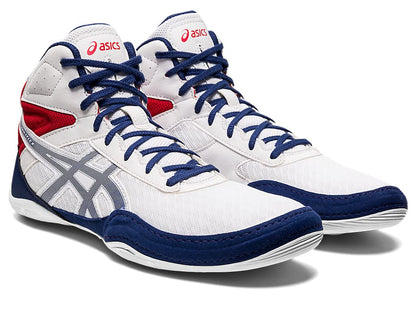 ASICS Men's Matflex 6 Wrestling Shoes, 11.5, White/DEEP Ocean