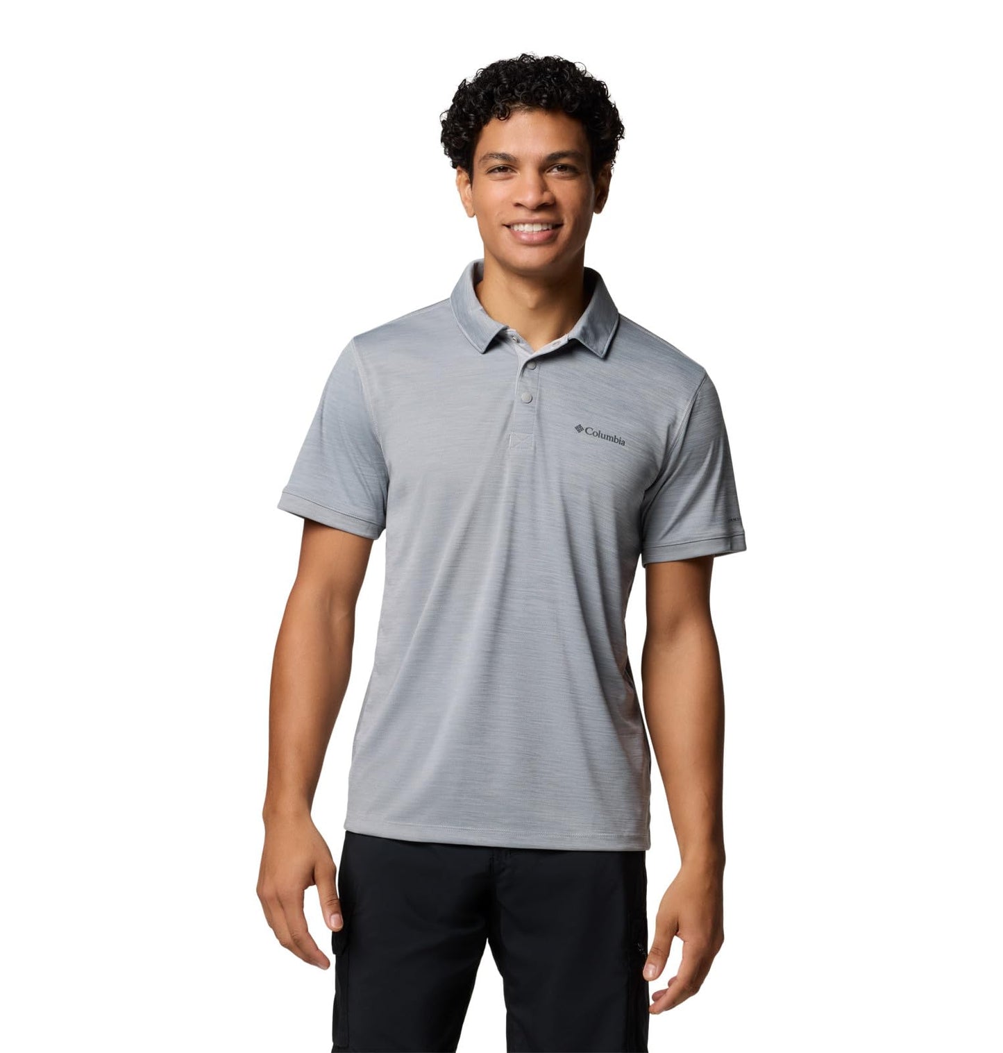 Columbia Men's Sage Peak Knit Polo, Columbia Grey Heather, XX-Large