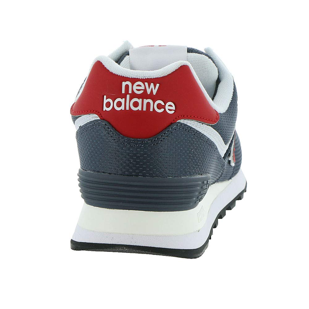 New Balance Men's 574 V2 Sneaker, Thunder/Team Red, 4.5 Wide