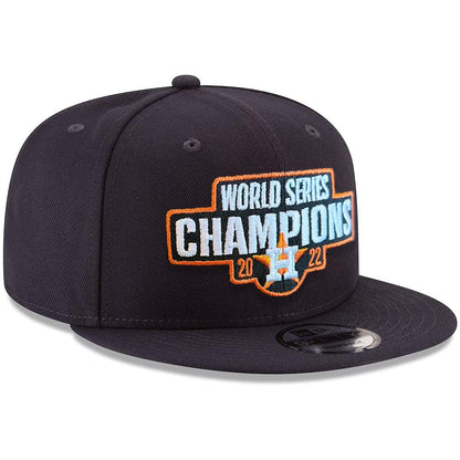 New Era Houston Astros 9FIFTY 2022 World Series Champions Snapback Cap, Adjustable Hat Navy Blue