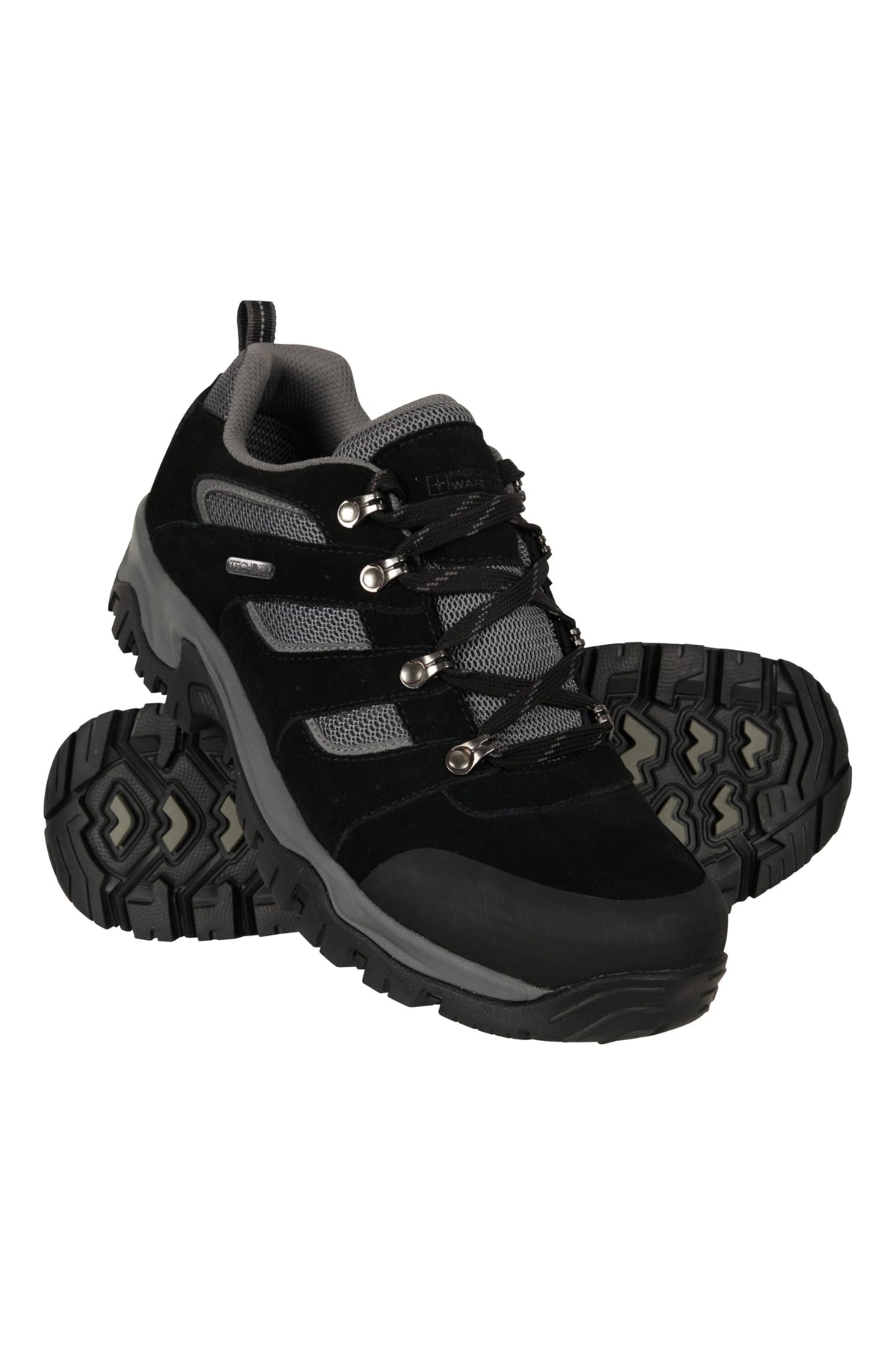 Mountain Warehouse Voyage Mens Waterproof Walking Shoes Jet Black Mens Shoe Size 7 US