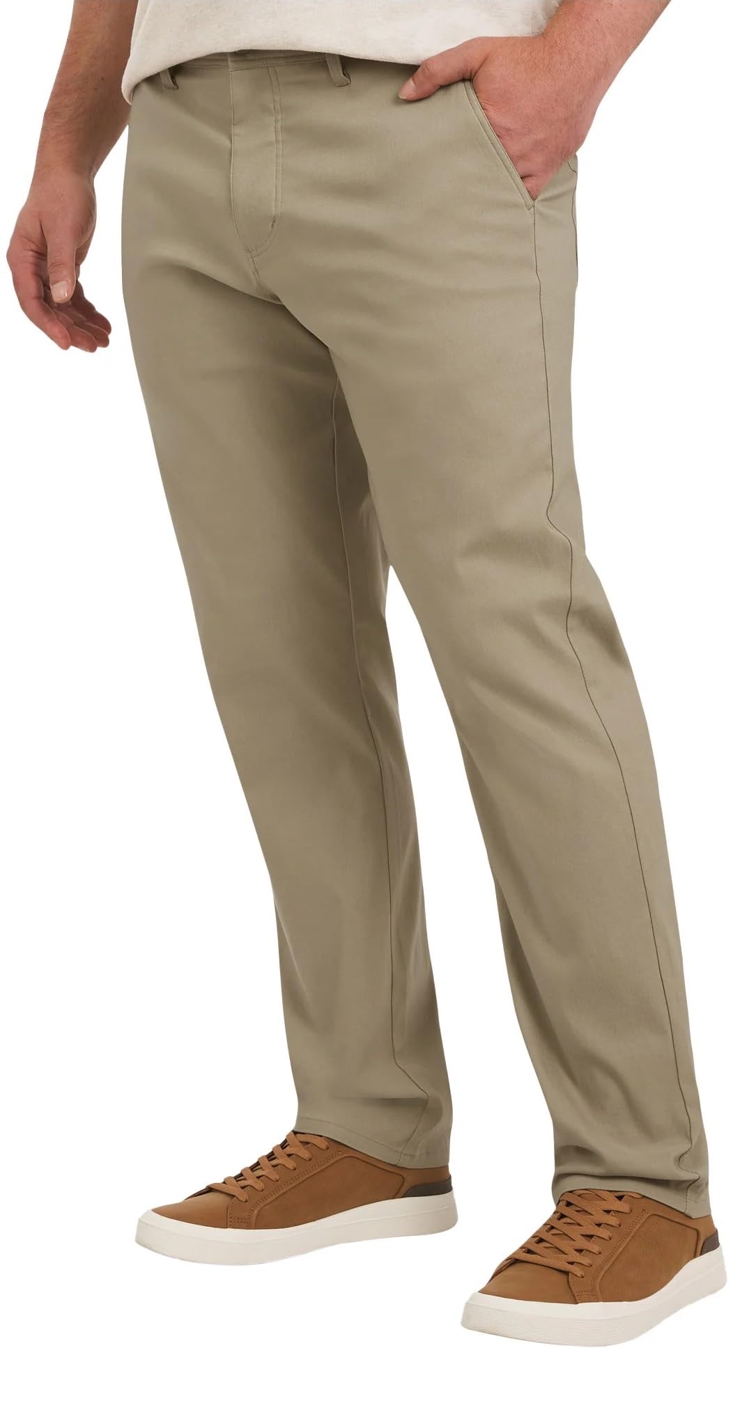 Weatherproof Vintage Men's Water Resistant Active Stretch Straight Fit Tech Pant (US, Waist Inseam, 38, 30, Regular, Regular, Tan)