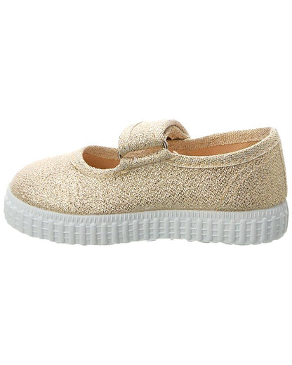 Cienta Kids Shoes – Ideal for Toddlers & Little Kids – Hook & Loop Strap Closure – Textile Lining – Rubber Outsole (Infant/Toddler/Little Kid/Big Kid) White Gold 36 (US 4.5 Big Kid) M