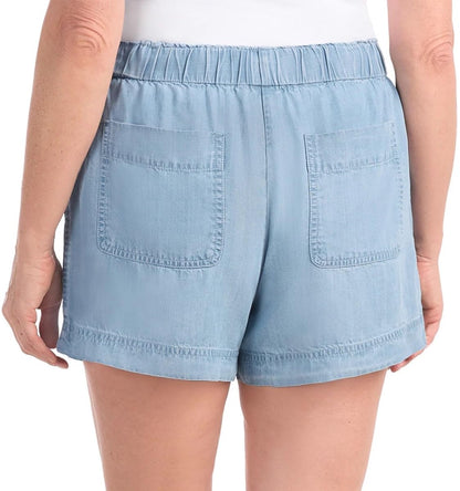 Hilary Radley Womens Lightweight Pull-on Tencel Short (US, Alpha, Large, Regular, Regular, Black)