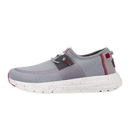 HEYDUDE Men's Sirocco M Perf Mesh White/White Size 12 | Men's Shoes | Men Slip-on Sneakers | Comfortable & Light-Weight